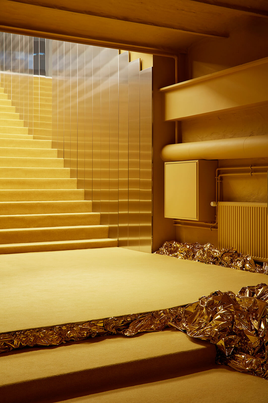 Normann Copenhagen Gave its Showroom a Shimmery Gold Makeover