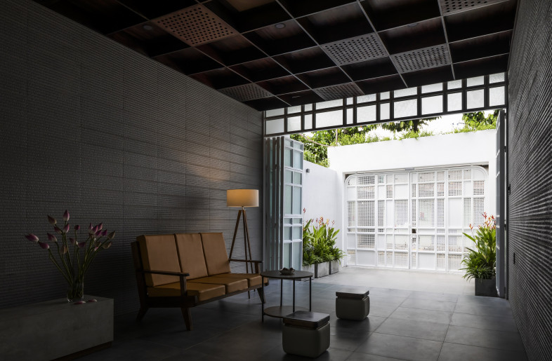 Greenery is featured in every room. - Hiroyuki Oki