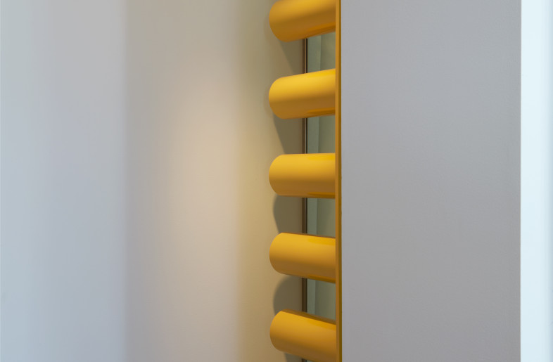 Colour stripe becoming custom made accessory, a wine rack. - James Brittain Photography