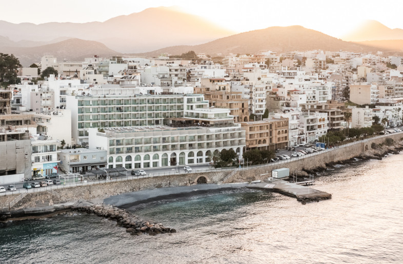 The transformed hotel is intended to complement and enhance its surroundings. Many aspects of the design were inspired by the Cretan landscape and rooted in local craft and vernacular architecture. - Rasmus Hjortshøj