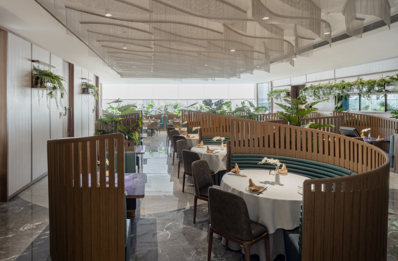 the dining hall as a bustling "harbour" - Wen Studio