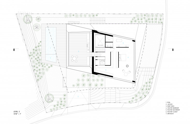 Second floor plan - Arshia Architects
