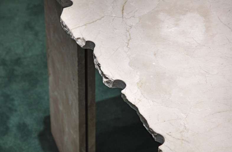 Fixture detail - Off cut marble table top - KENTA HASEGAWA