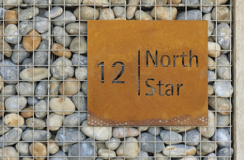 Corten House Number & Name Plate - Richard Chivers