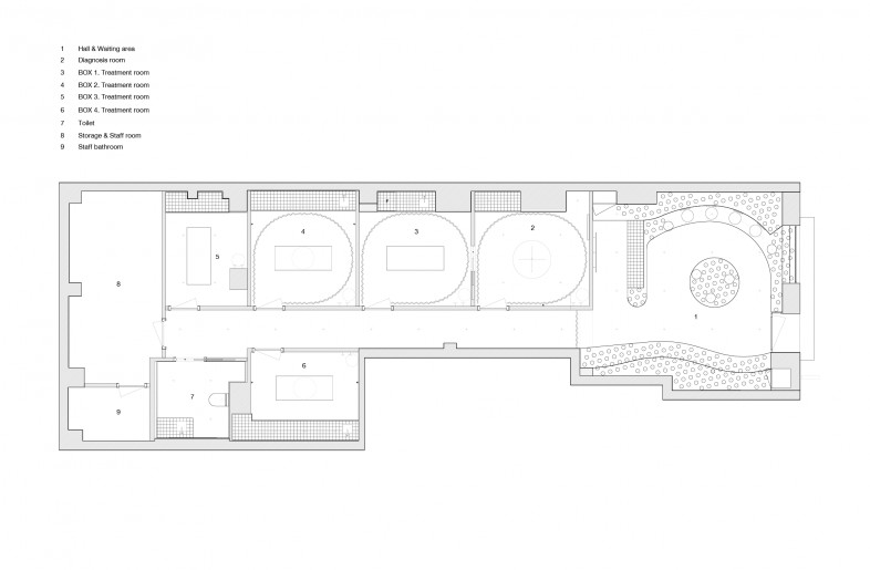 Septiembre Clinic floor plan - Clap Studio