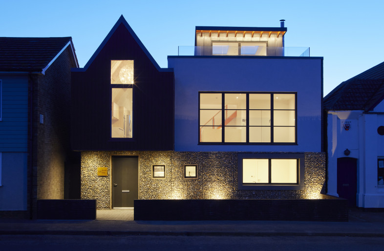 Front Elevation at Night - Richard Chivers