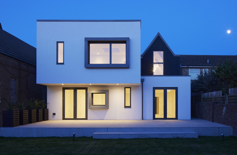 Rear Elevation at Night - Richard Chivers
