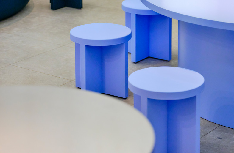 the furniture is movable  depending on who is using it and how they are using it at the time. - Masanori Kaneshita