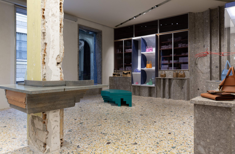 another view of BOYY's Milan flagship, designed in collaboration with FOS - BOYY