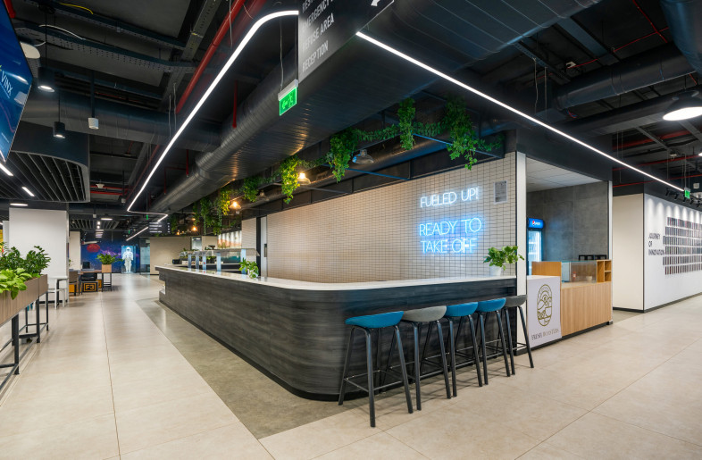 Cafeteria Overlooking the Employee Engagement Zone - Shamanth Patil