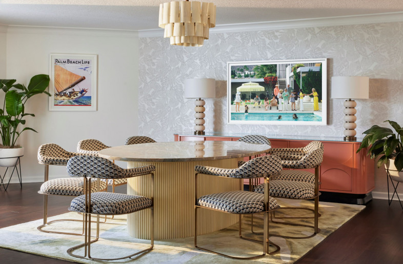 The suite dining nook is an ode to a 60’s style dinette set. - Mike Schwartz