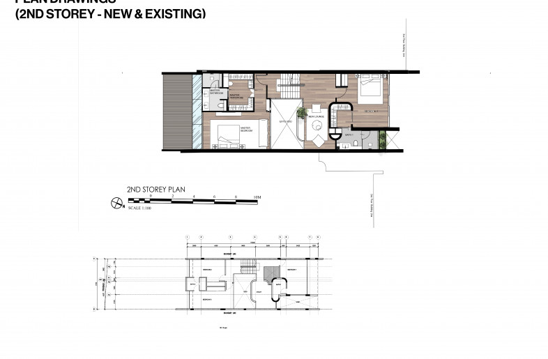 Comparison of the existing and new floorplans to show the reconfiguration done. - Studio iF