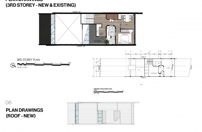 Comparison of the existing and new floorplans to show the reconfiguration done. - Studio iF