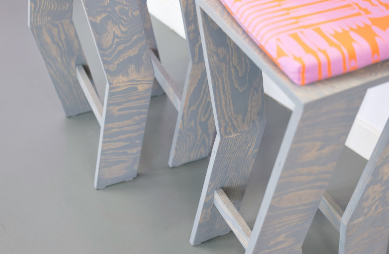 The psychedelic patterns follow the sinuous striations of the timber. - Titia Hahne