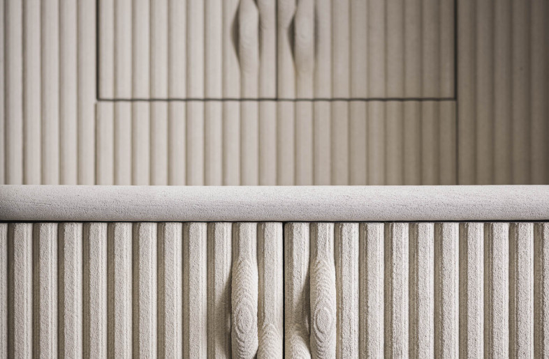 3D printed concrete, detail cupboard - (C) Hannes Niederkofler