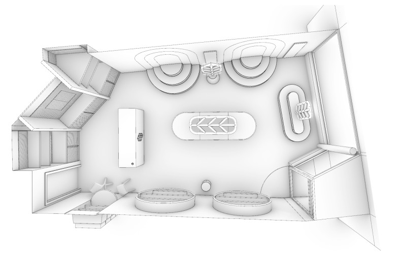 3D floorplan Blatt&Blüte - studiooberhauser