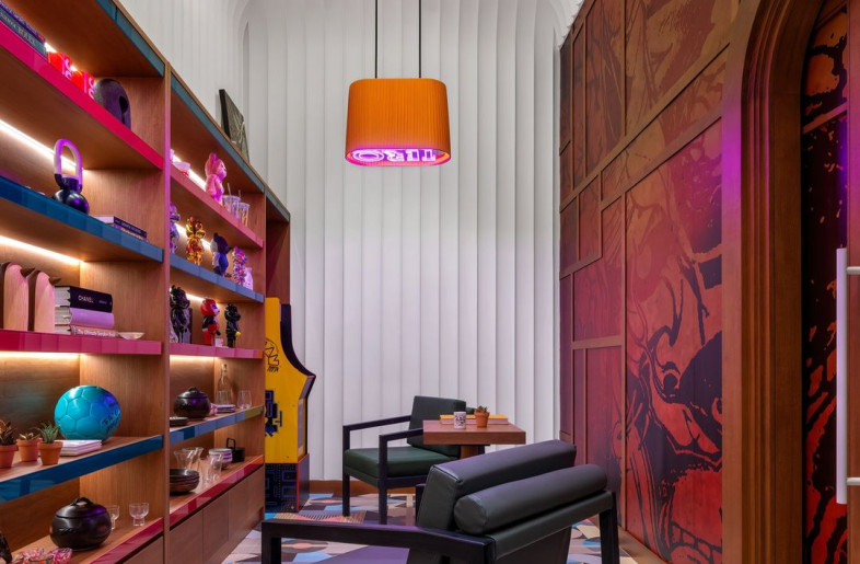 The lounge designed to entertain guests before they dine. This space was designed to encapsulate the chef's personality, the design elements were dictated by his culture, taste and childhood. - TwentyOne06