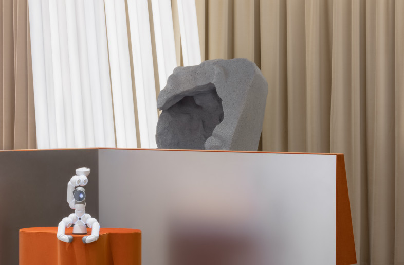 The retail environment gives visitors young and old a place to interact with Clicbot’s intelligent coding toy robots, which are designed to educate children through play. - Wen Studio
