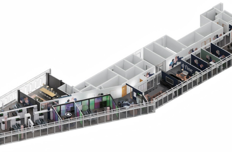 The space is divided into internal and public areas and offers the right, inspiring working environment for every activity: for concentrated work, team and project work, workshops, hybrid video conferences and customer presentations. - Julian Meyer