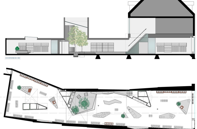 floor plan and section - Carbon Studio x KUUB