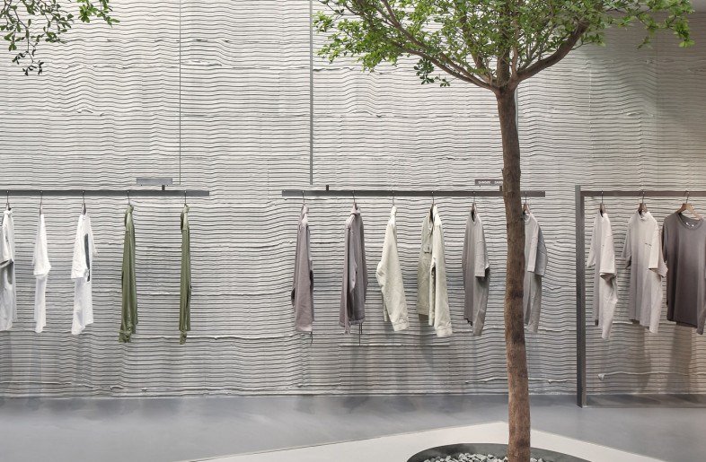 middle section with trees and rough concrete wall - Maarten Willemstein