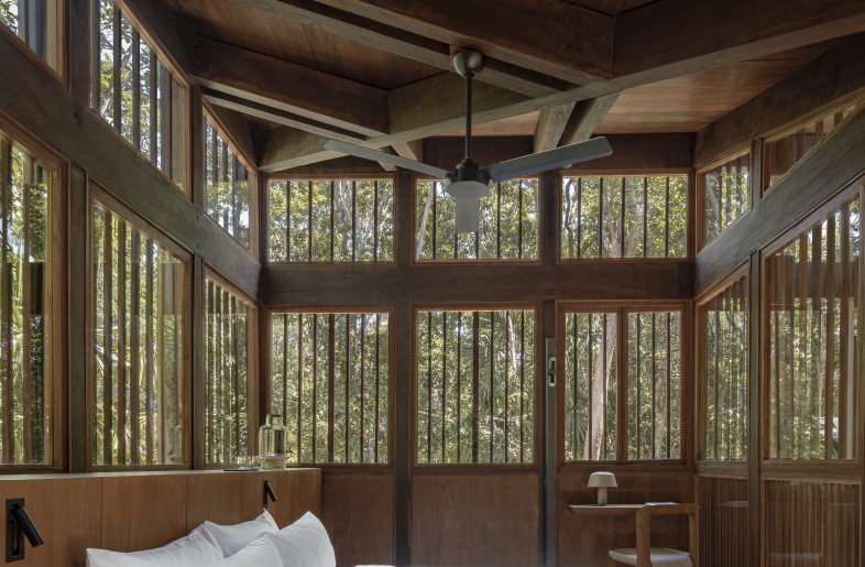 Architect Frida Escobedo has employed timber frames made of a dark, local chicozapote wood for the construction of the buildings. - César Béjar