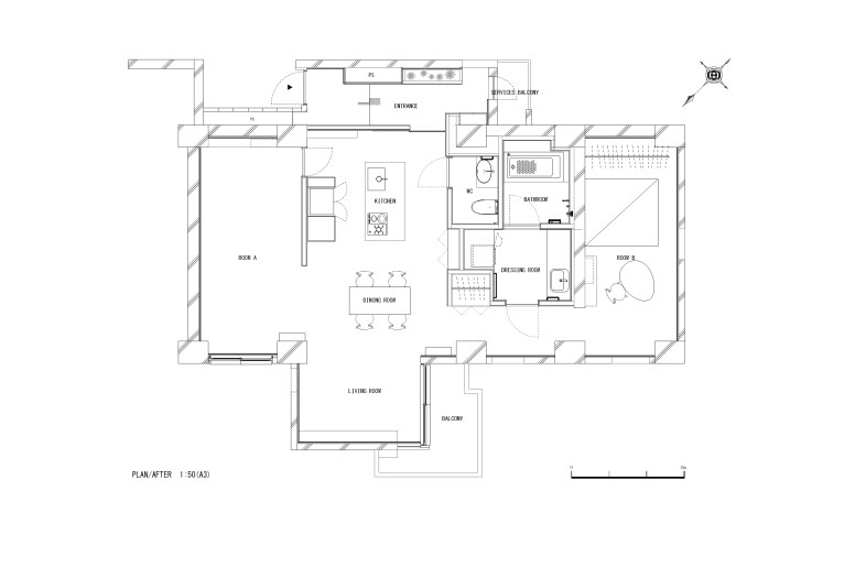 Floor plan after renovation - plat