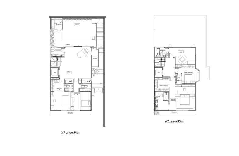 Layout plan of 3/F - 4/F - Millimeter Interior Design Limited