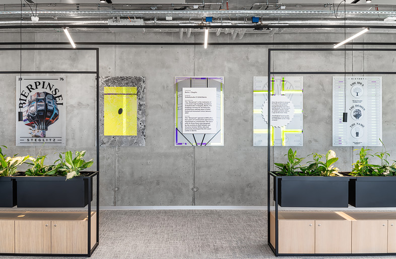 A graphic city guide decorates the walls in the open office area. - Philip Kottlorz