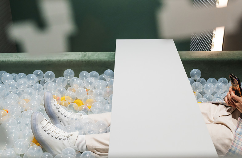 Brainstorming in a Ball Bath, one of the “specials” co-designed by employees. - Philip Kottlorz