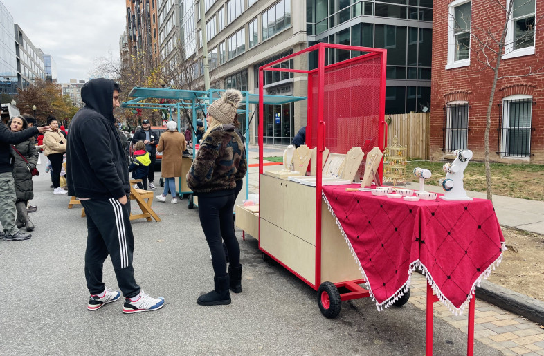 The sell stall displaying locally made goods - Liz Gorman