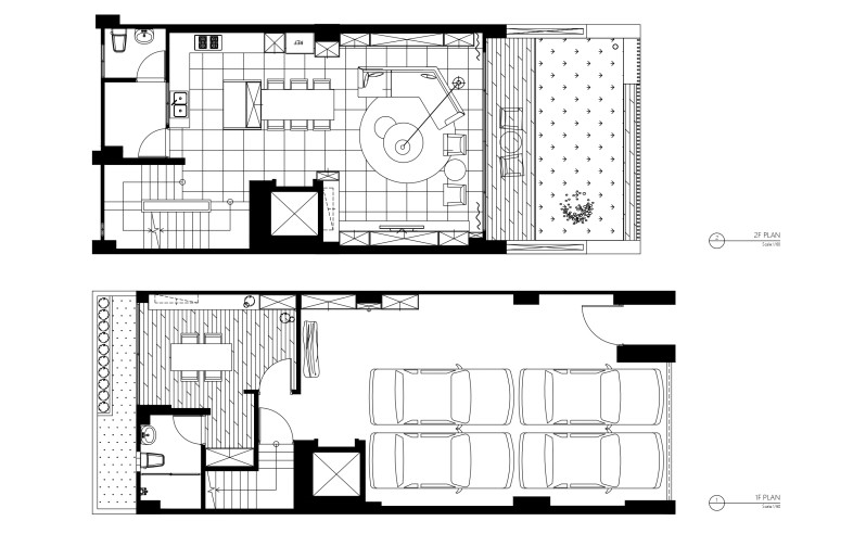 1F &  2F Floorplan - CHANGE INTERIOR DESIGN