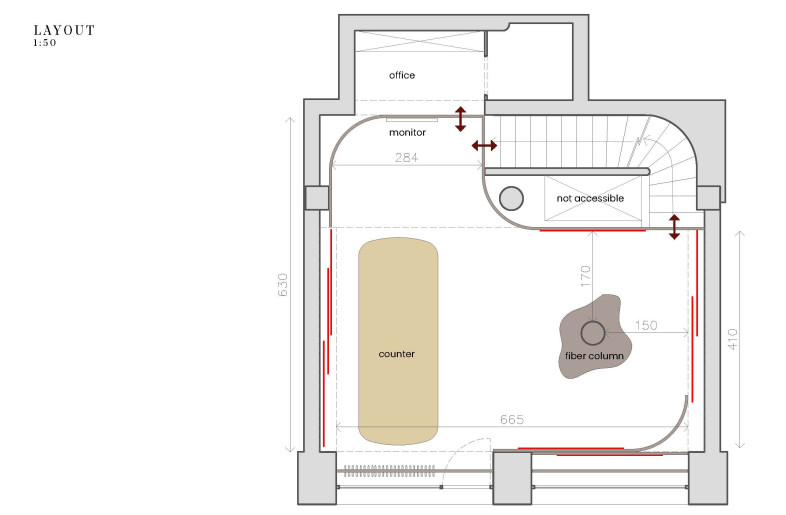 Floorplan of Tai Ping Biophilic exhibition - Studio Salaris