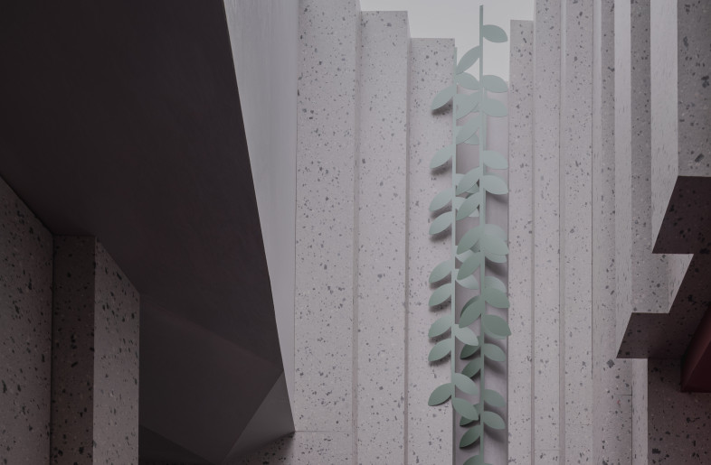 In the bunker there are reminiscences of the outside world, such as a spring creahanging vegetation, - Javier de Paz García