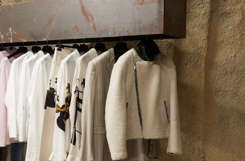 Custom clothing rack system double as art piece - Photography courtesy of 424