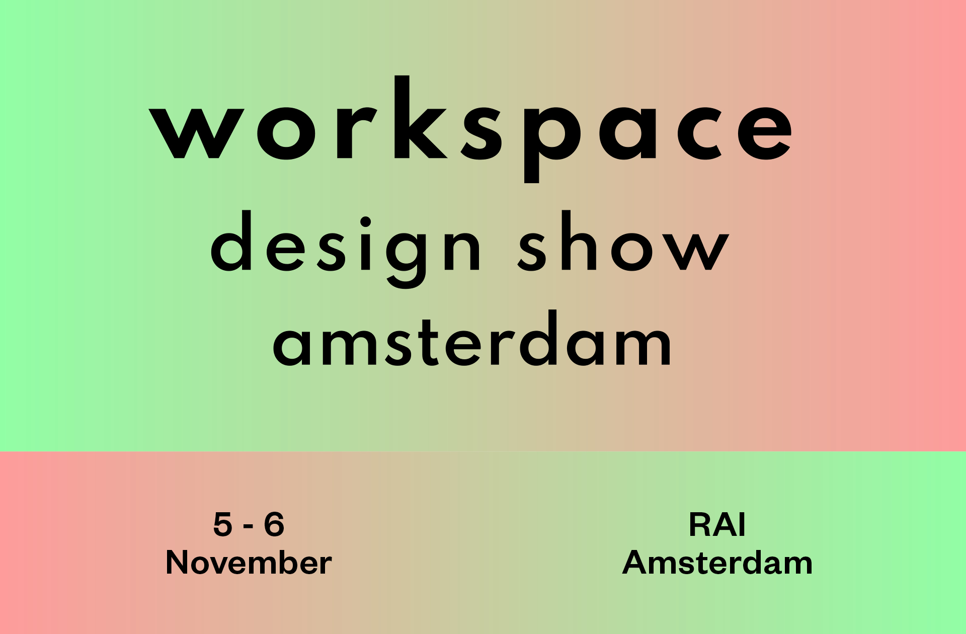 Workspace Design Show Amsterdam