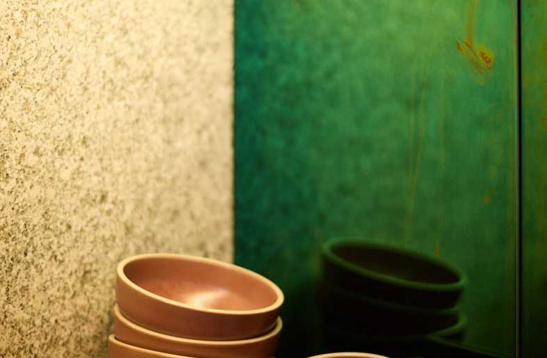 Metallic turquoise materials - Alec Bruce-Mason