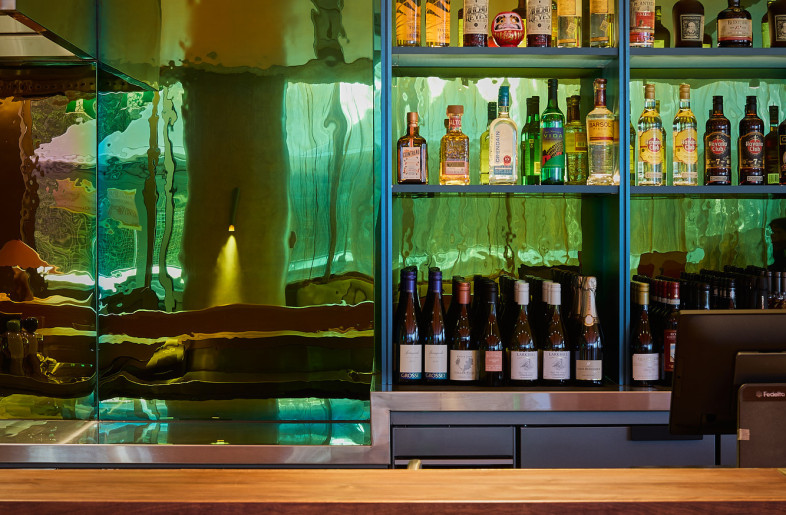 Metallic turquoise bar - Alec Bruce-Mason