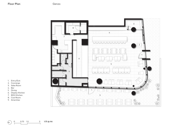 Genzo Floor Plan - Cox Architecture with H&E Architects