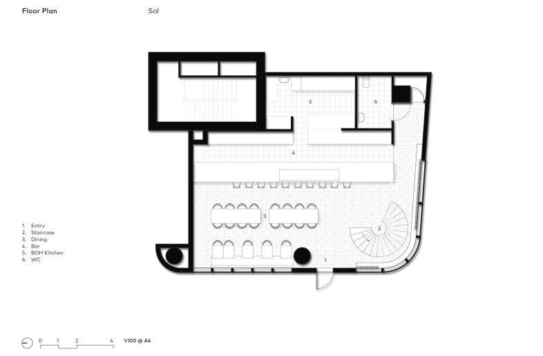 Sol Bread & Wine Floor Plan - Cox Architecture with H&E Architects