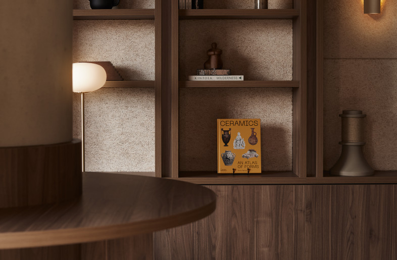 Library Detail + Wood Wall - Martina Gemmola