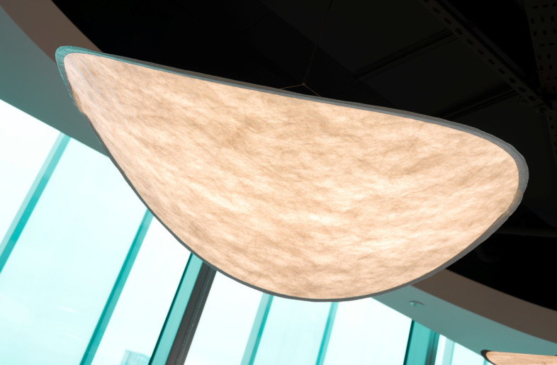 4 - Curving 'Tense Pendant Light' fittings over admin desk - Andrew Smith at SG Photography