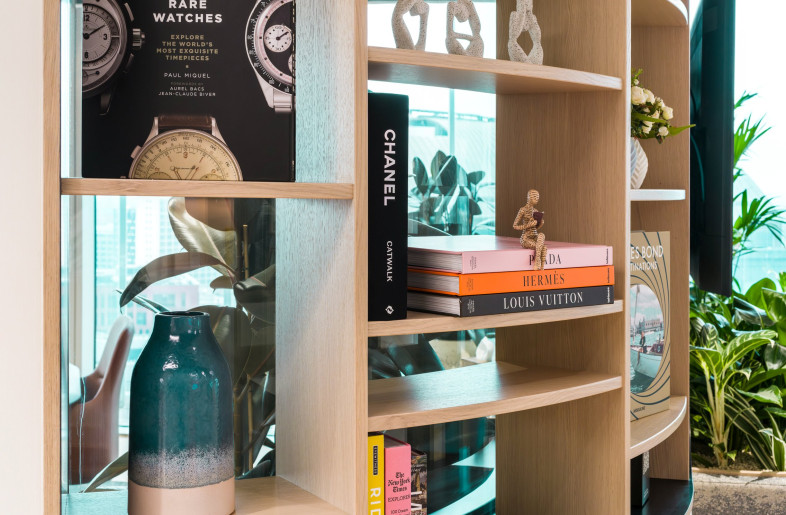 7 - Built-out shelving in portal window of boardroom - Andrew Smith at SG Photography