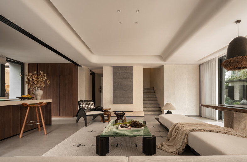 In the ground - floor design, the living room's scenic view and the courtyard's extension create a "living - in - nature" vibe. - LD & Restaurant