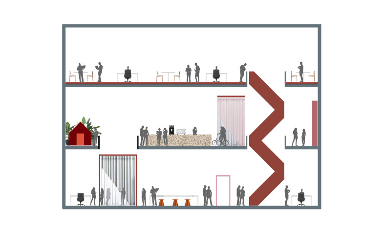 Section through building - Hawkins\Brown