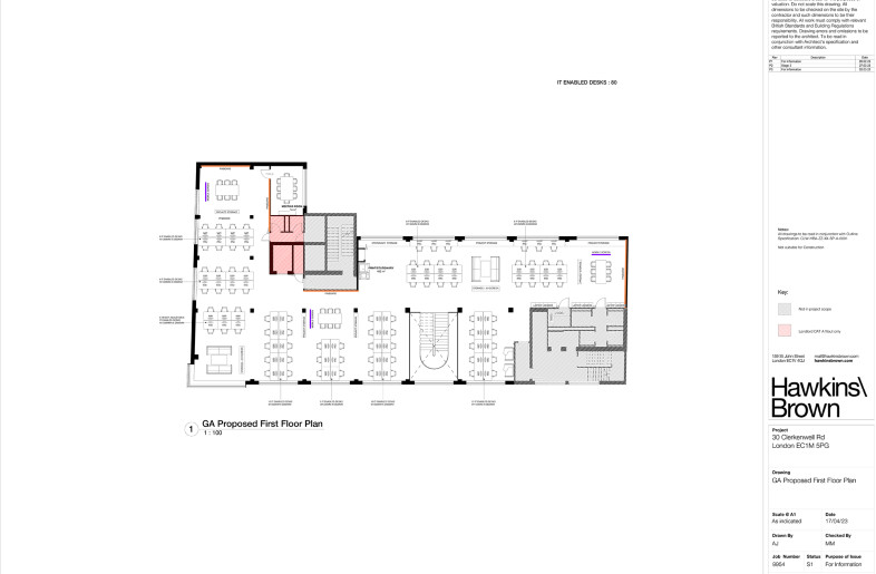 First floor plan - Hawkins\Brown