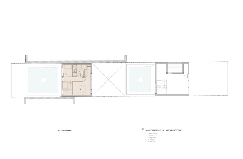 Mezzanine of the Apartment - Appareil Architecture