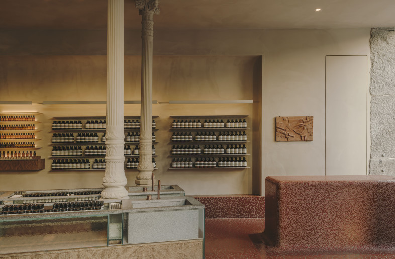 Interior of Aesop Las Salesas, showing the different furniture. - Salva López