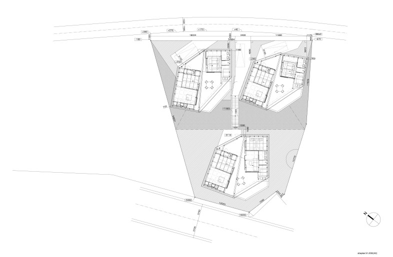 Site plan of hill area - Schemata Architects