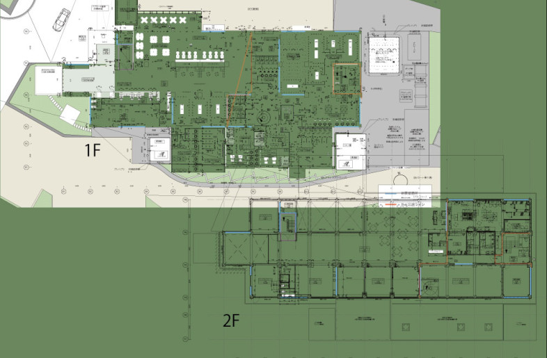 ground plan 1F and 2F - Hijung Kasuya